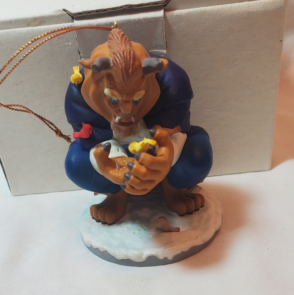 Beast From Beauty & Beast Vtg Disney Collectible Christmas Magic Ornament Box